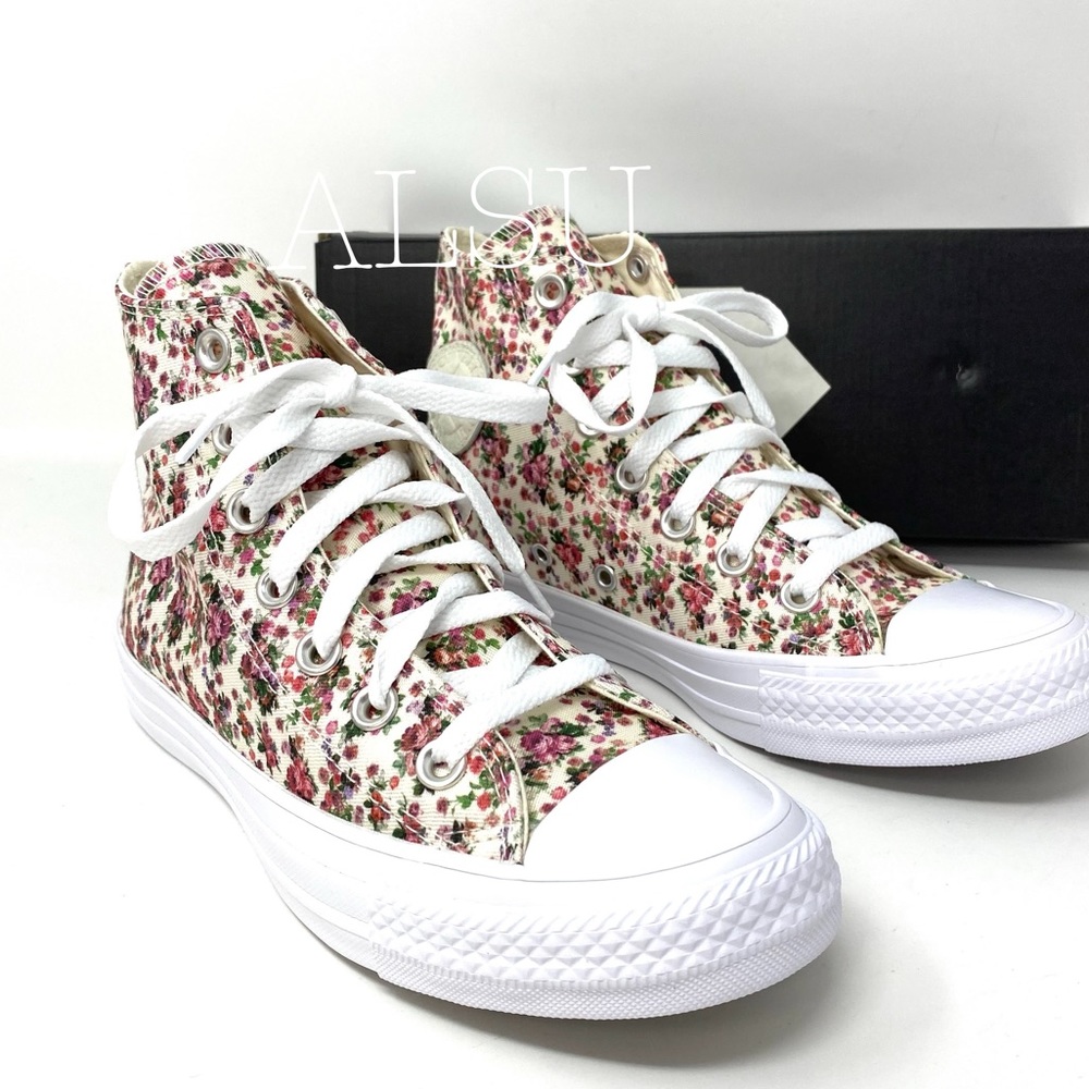 Converse Chuck Taylor All Star High  Floral Foam Women's Size 164659C - Picture 2 of 11
